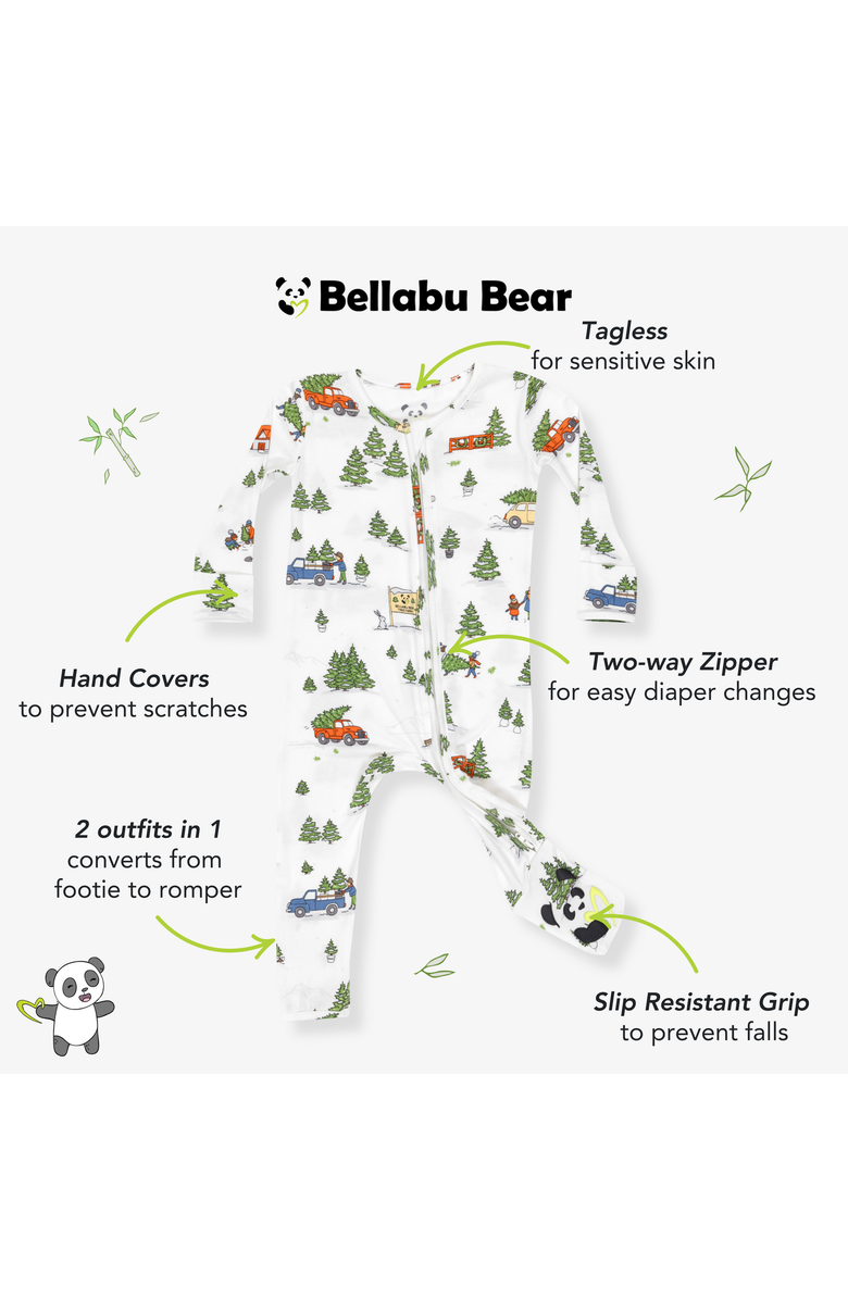 Bellabu Bear Baby Christmas Tree Farm Convertible Footie, Alternate, color, Christmas Tree Farm