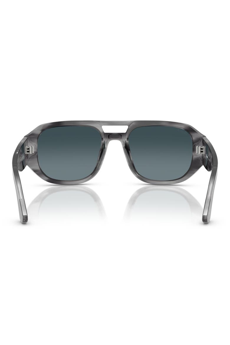Gender Inclusive Vincent 53mm Polarized Pilot Sunglasses, Alternate, color, STRIPED GREY / BLUE