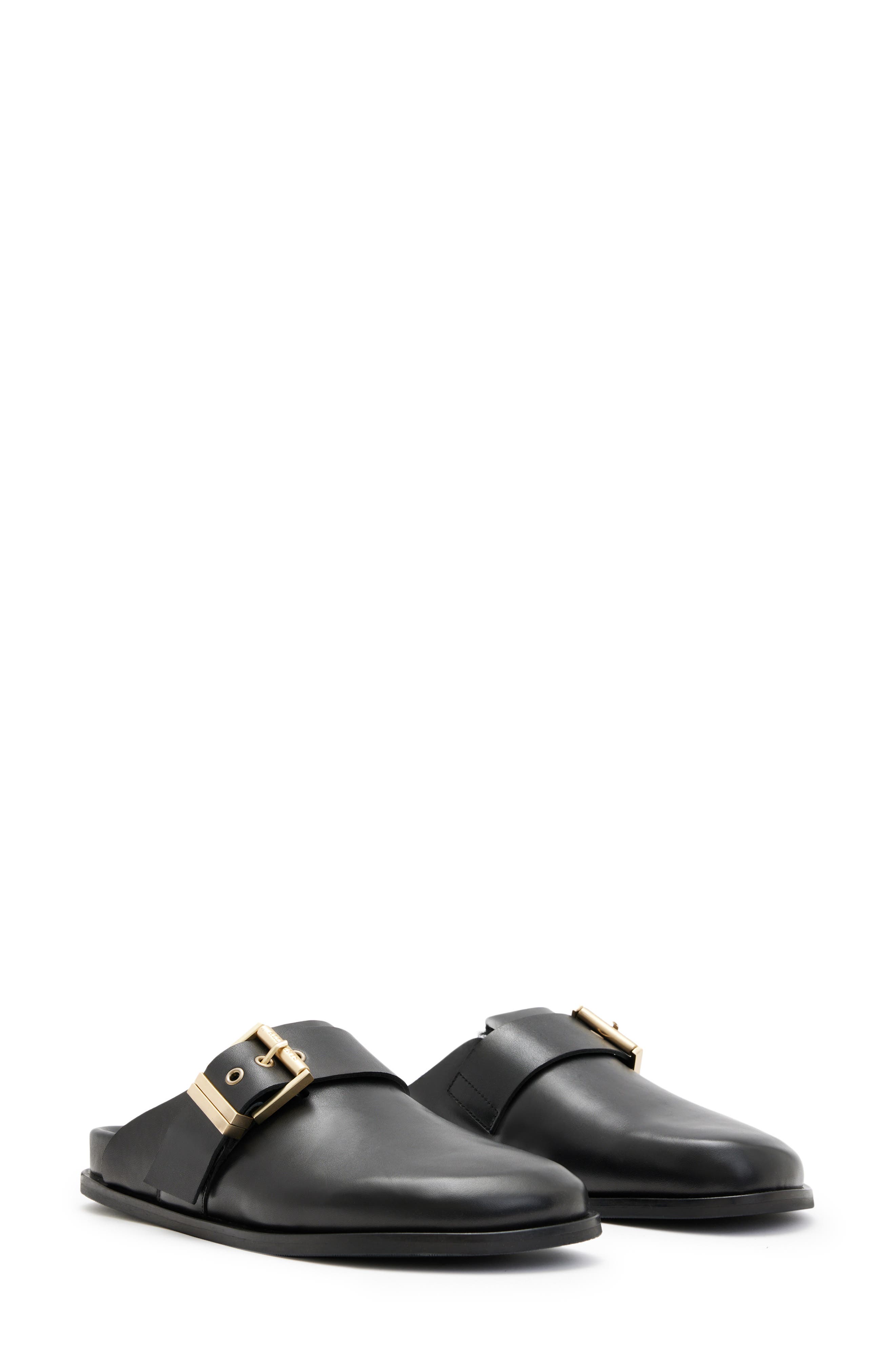 AllSaints Genuine Shearling Mule, Main, color, 