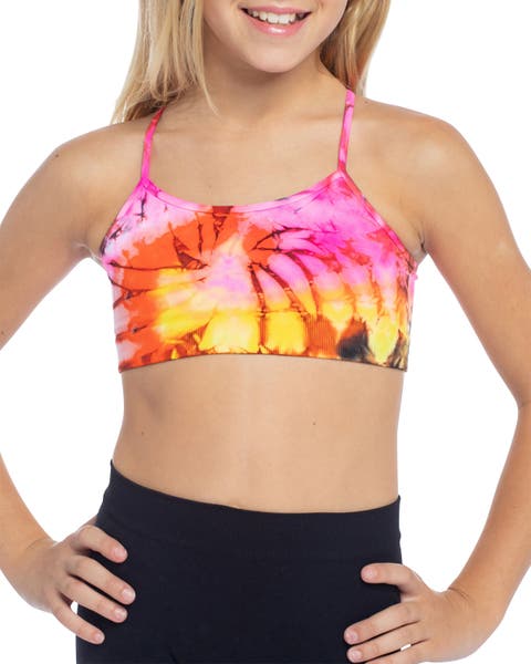 Swirl tie dye bra cami -Little Kids