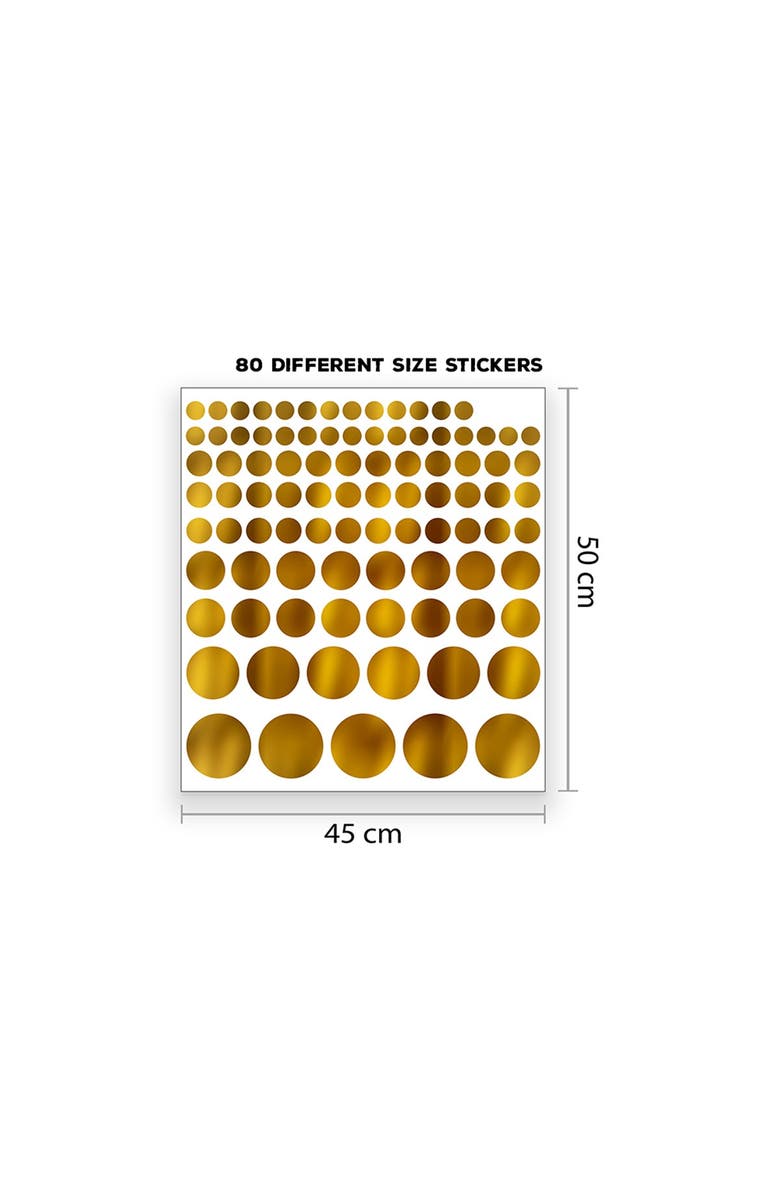 WALPLUS GOLD METALLIC POLKA DOTS HOME, Alternate, color,