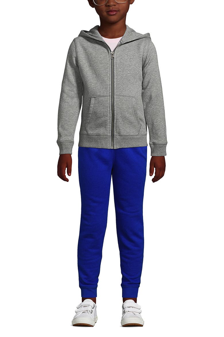 School Uniform Kids Zip Front Sweatshirt, Main, color, Pewter Heather