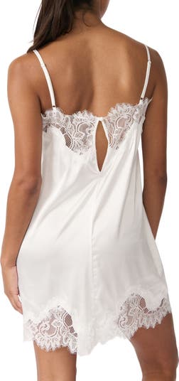 Olivia Lace Trim Slip Chemise
