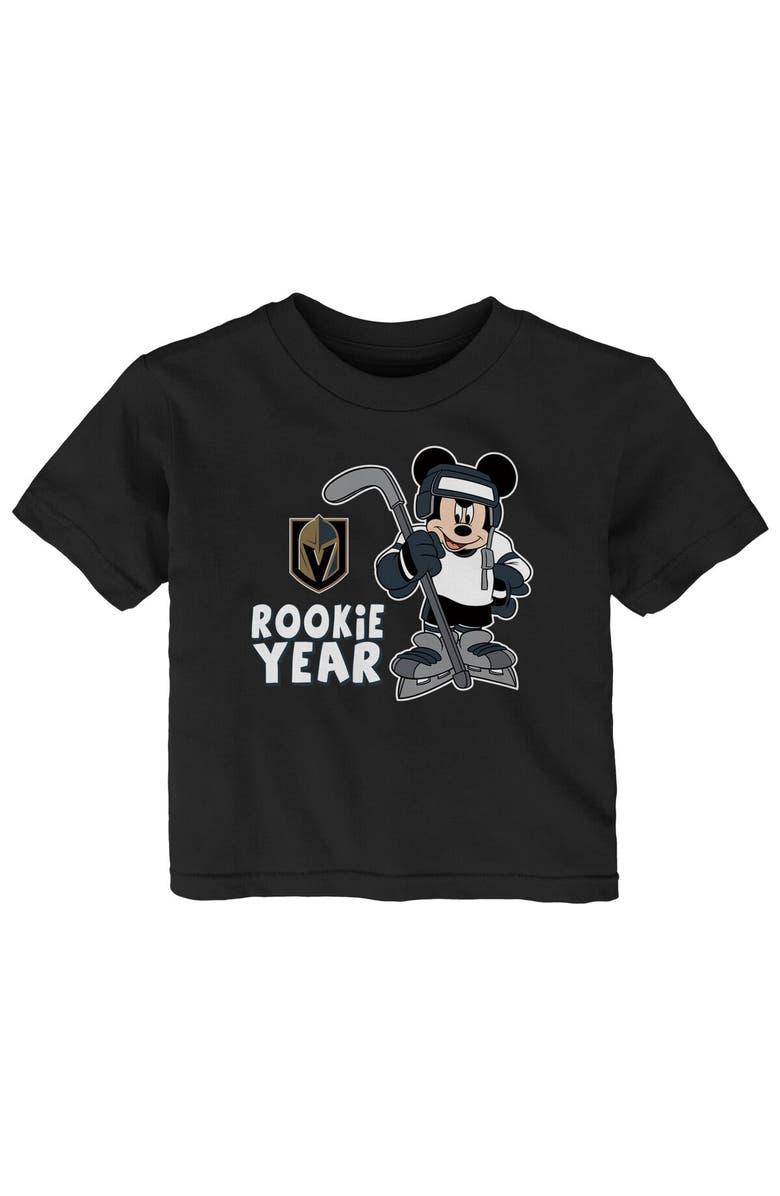 Outerstuff Toddler Vegas Golden Knights Disney Rookie Year T-Shirt & Shorts Set, Alternate, color, Black