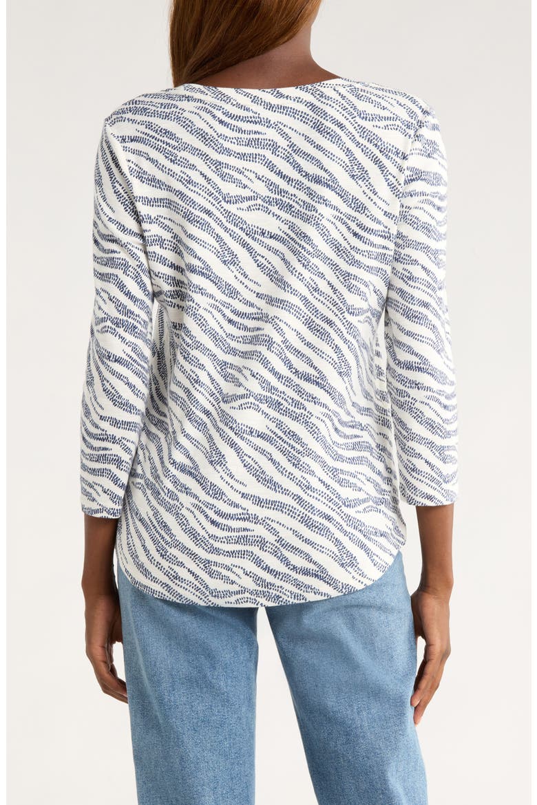 Ashby Isles Zebra Cotton T-Shirt, Alternate, color, COCONUT