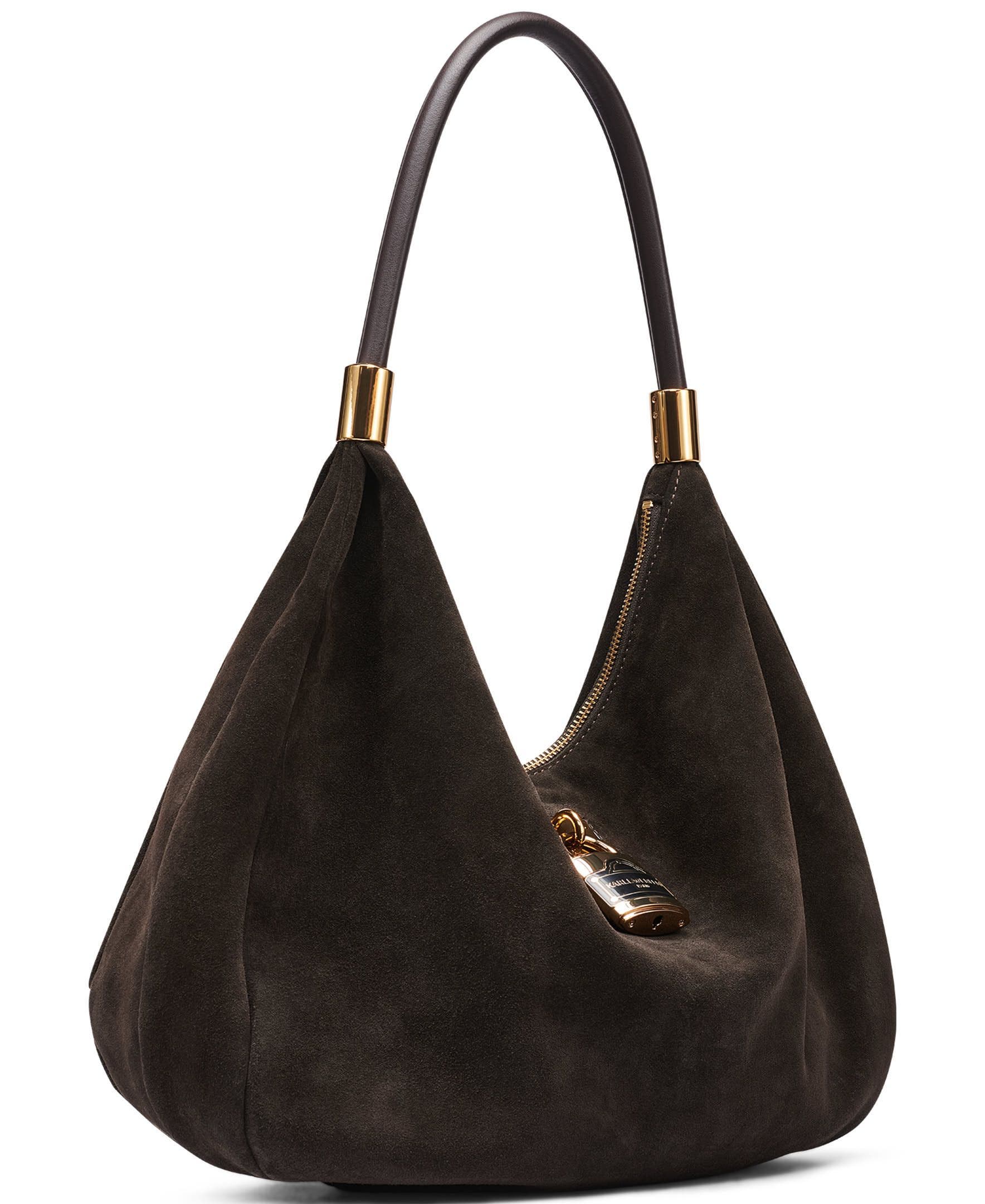 Maelynn Suede Hobo Bag, Alternate, color, Fudge