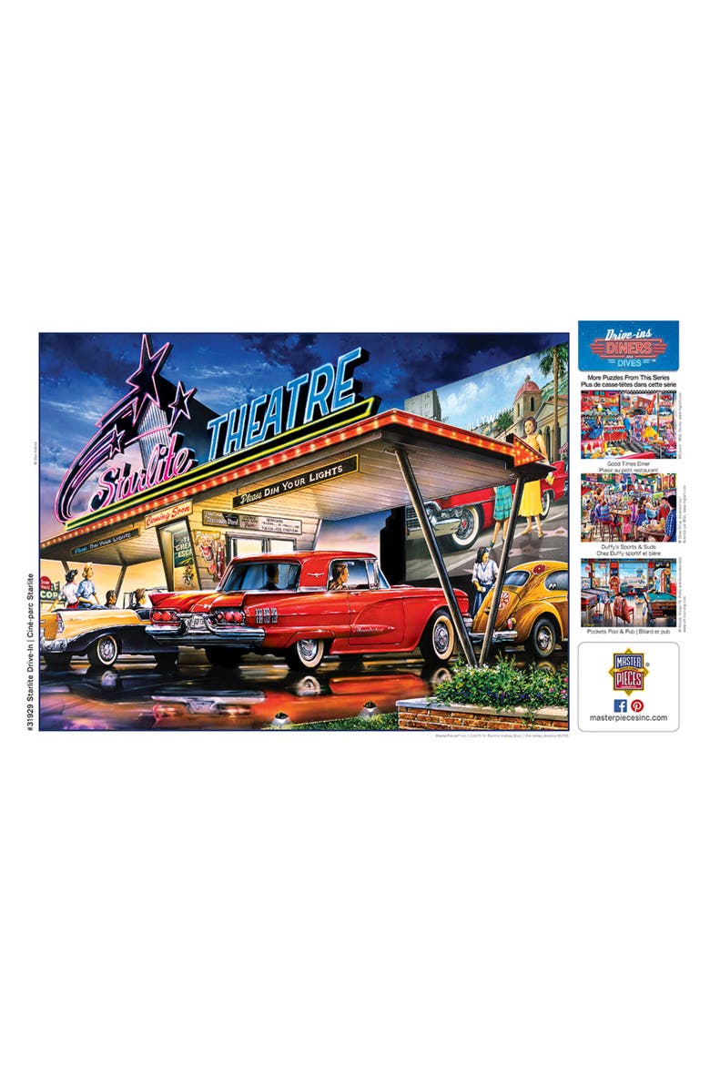 Starlite Drive-In 550 Piece Puzzle, Alternate, color, Multicolor