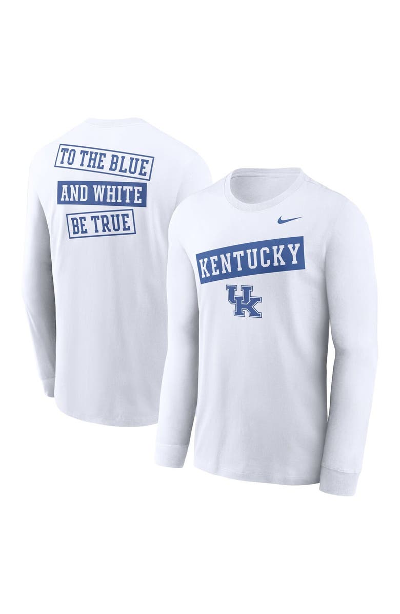 Nike Men's Nike White Kentucky Wildcats Two-Hit Classic Location Long Sleeve T-Shirt, Main, color, White