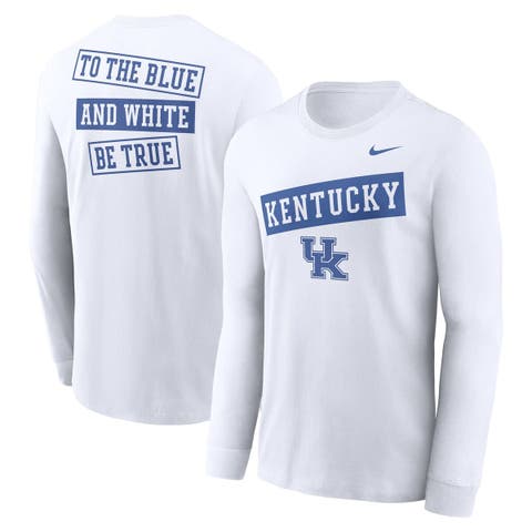 Men's Nike White Kentucky Wildcats Two-Hit Classic Location Long Sleeve T-Shirt