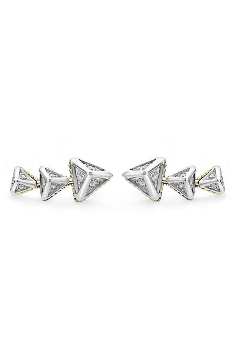 Graduated Diamond Pyramid Ear Crawlers