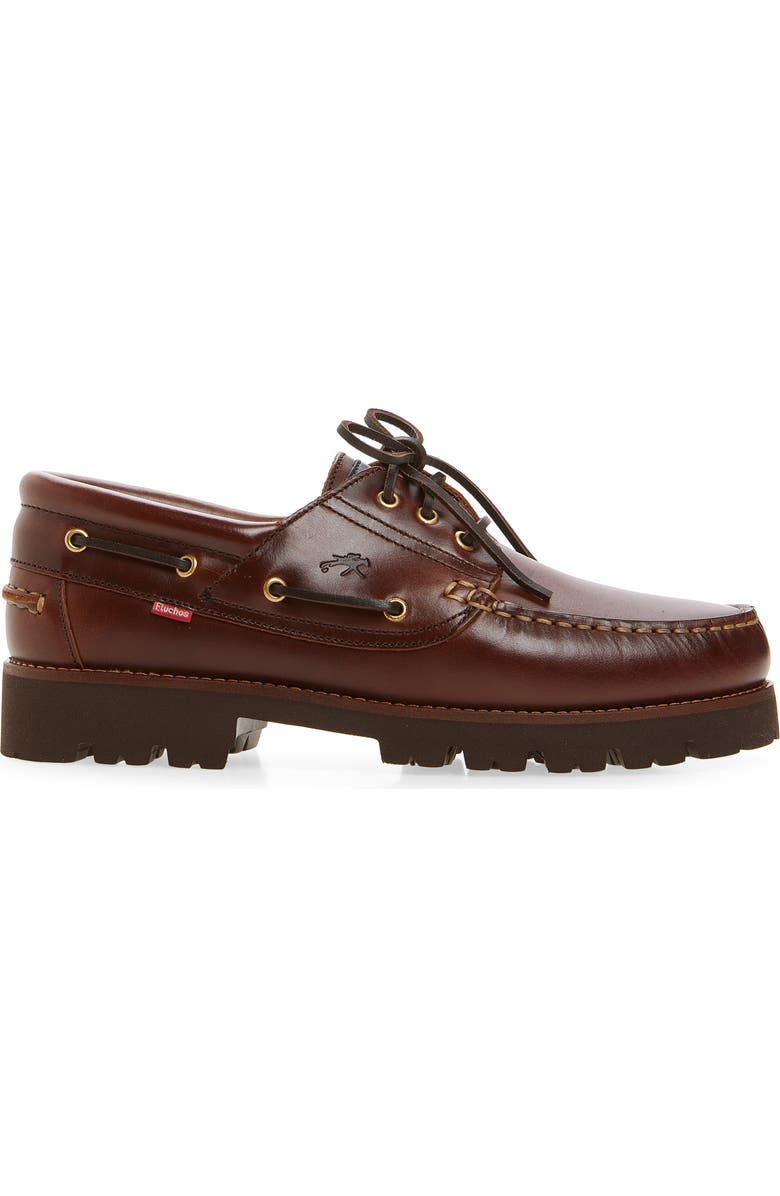 Fluchos Richfield Lug Sole Boat Shoe, Alternate, color, Chestnut
