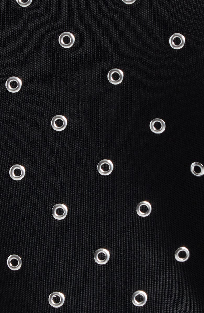 Altuzarra Kaplan Grommet Embellished Long Sleeve Sweater Dress, Alternate, color, Black
