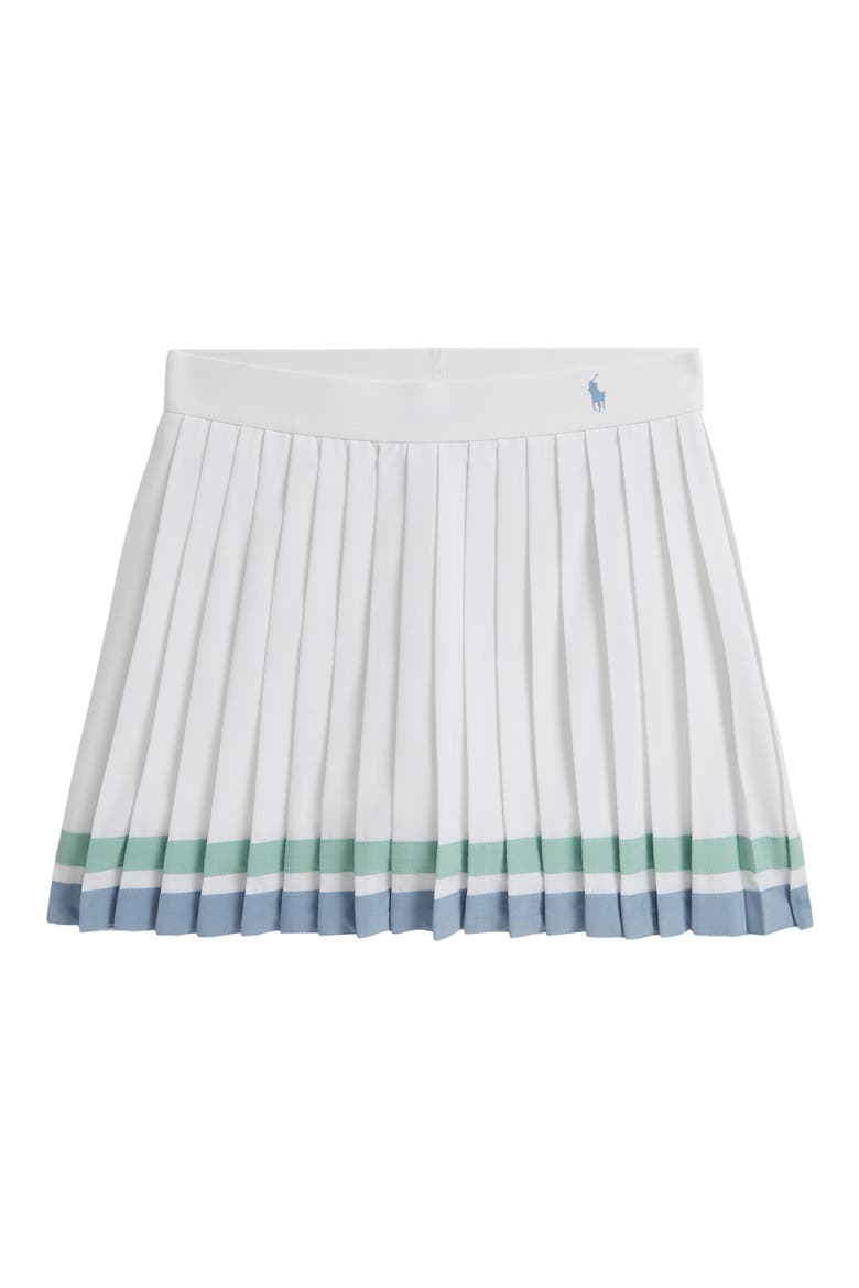Kids' Stripe Detail Pleated Skort, Main, color, WHITE