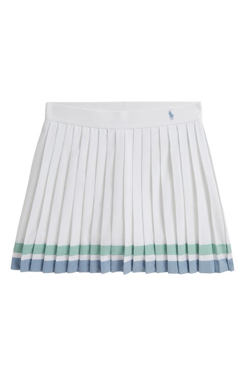 Kids' Stripe Detail Pleated Skort (Big Kid)