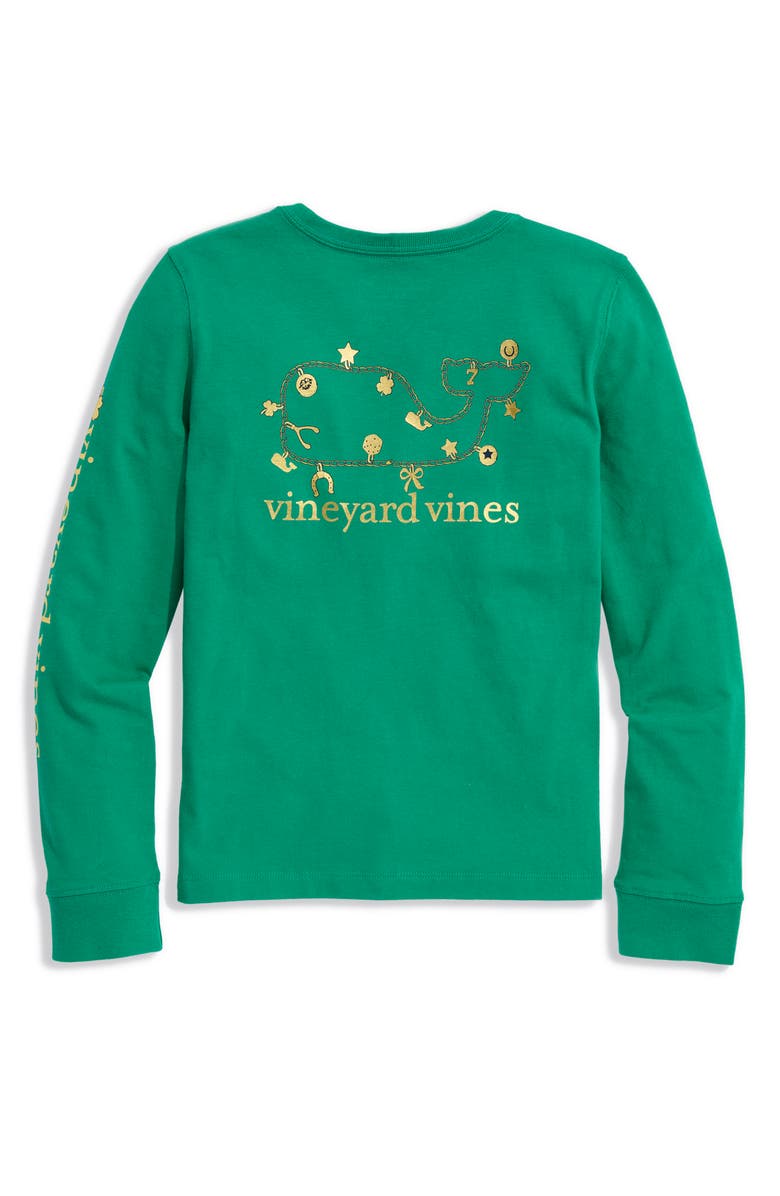 vineyard vines Kids' Whale Logo Pocket Long Sleeve Graphic T-Shirt, Alternate, color, Sea Swell
