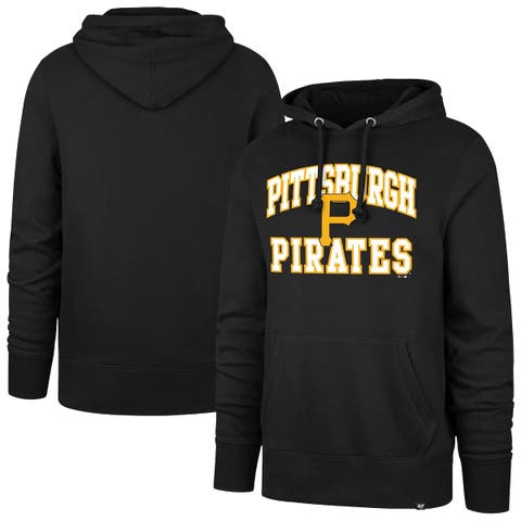 Men's '47  Black Pittsburgh Pirates Velocity Headline Pullover Hoodie