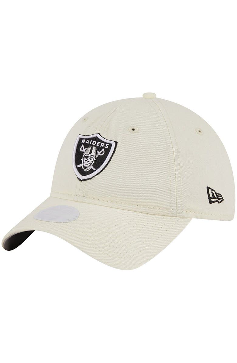 New Era Women's New Era Cream Las Vegas Raiders Core Classic 2.0 Adjustable Hat, Main, color,