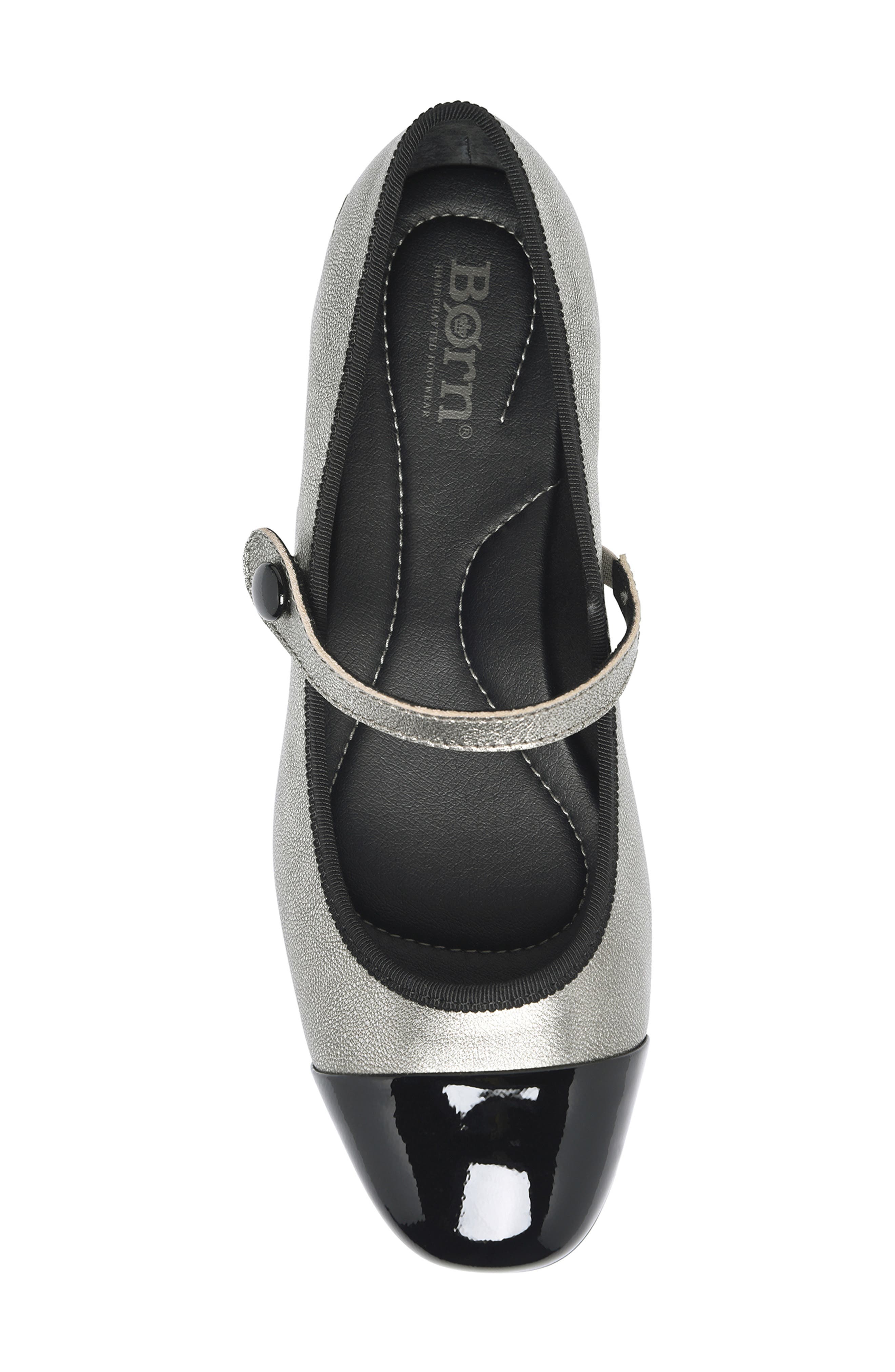 Panda Cap Toe Mary Jane, Alternate, color, SILVER / BLACK