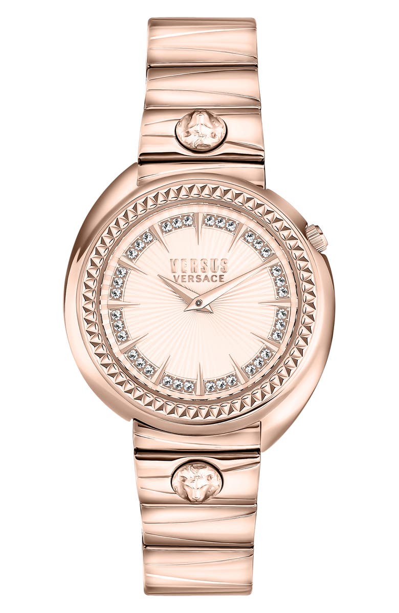 VERSUS Versace Brick Lane Sunray Bracelet Watch, 40mm, Main, color, Rosegold
