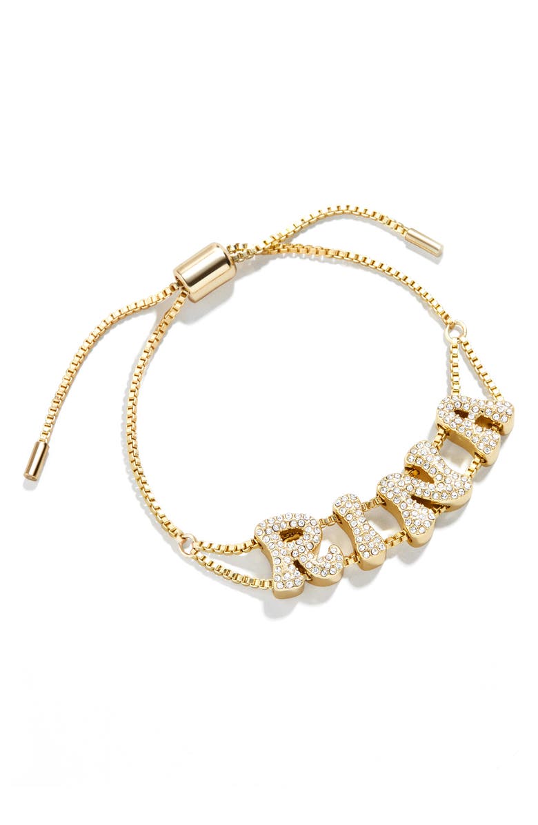 BaubleBar Retro Custom Slider Bracelet, Main, color, Gold
