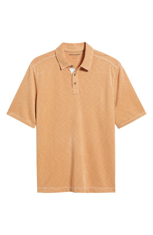 Johnston & Murphy Vintage Slub Polo In Ginger