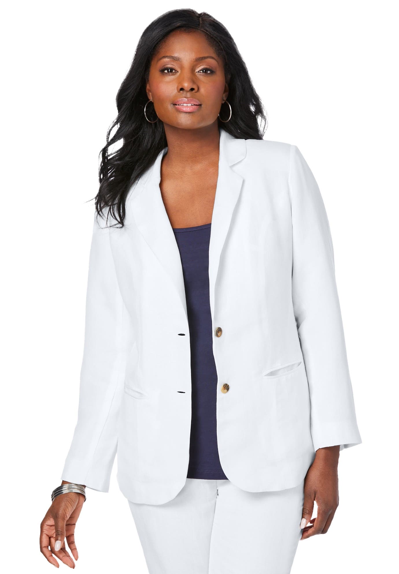 plus size off white blazer