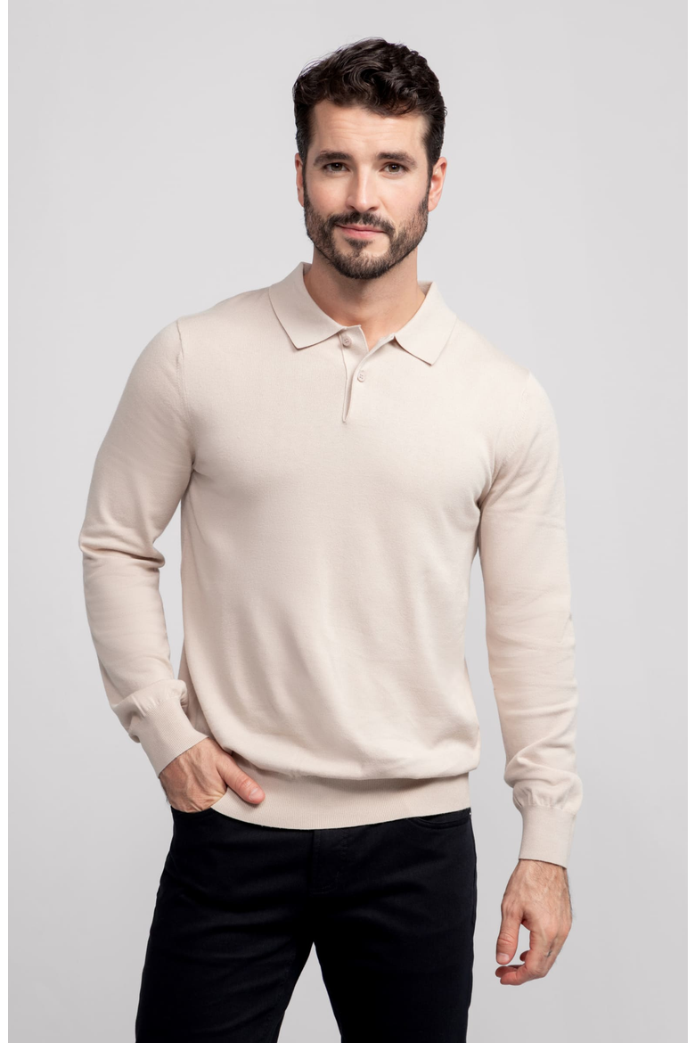Legacy Polo Sweater, Main, color, Beige