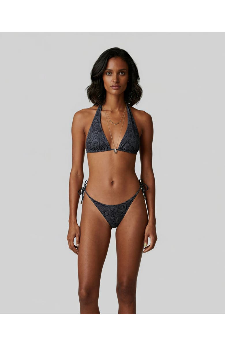 Lords of Harlech Crochet Paisley Womens Bikini Top, Main, color, Crochet Paisley Caviar