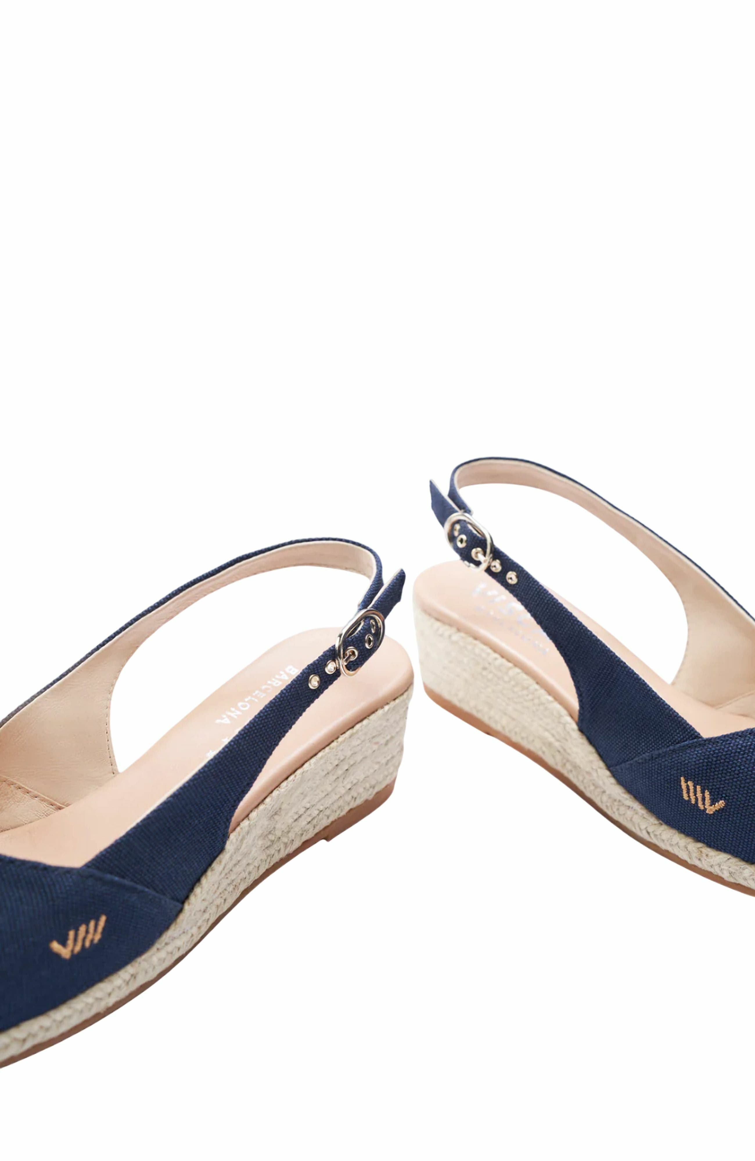 VISCATA Premia Canvas Espadrille Wedges, Alternate, color, Navy Blue