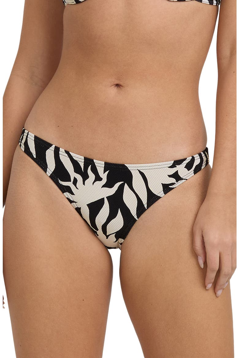 By My Side Tropic Bikini Bottoms, Main, color, BLACK WHITE