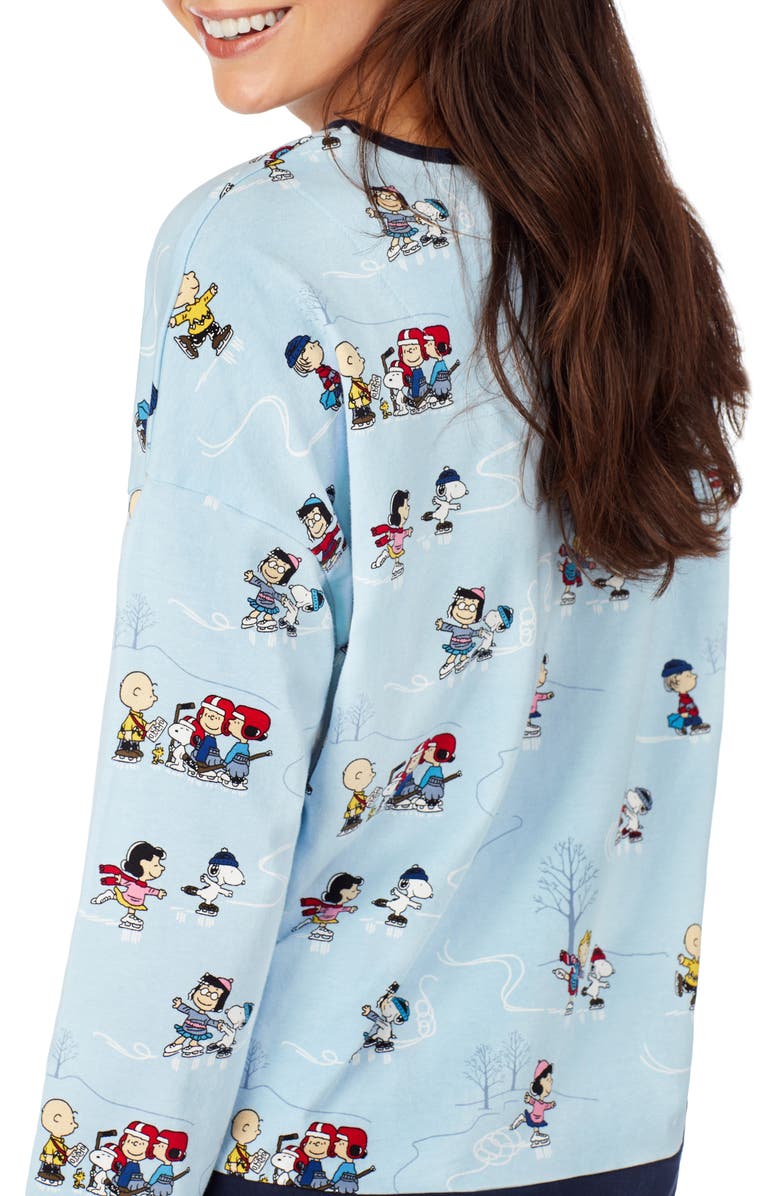 BedHead Pajamas Peanuts<sup>®</sup> on Ice Jogger Pajamas, Alternate, color, Peanuts On Ice