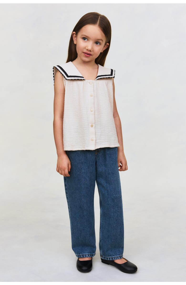 H&M Wide Leg Jeans, Main, color, Blue
