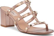 Valentino Garavani Rockstud Metallic Slide Sandal Women)