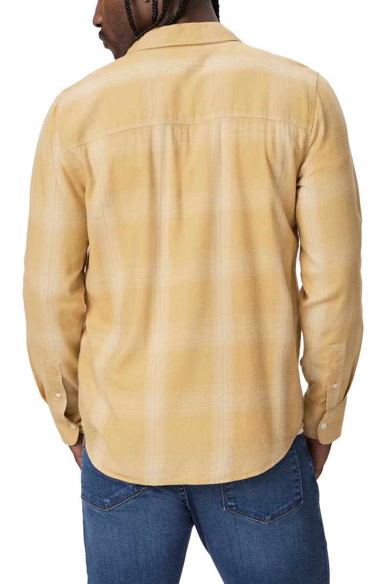 PAIGE Everett Plaid Flannel Button-Up Shirt, Alternate, color, Pearl Ston