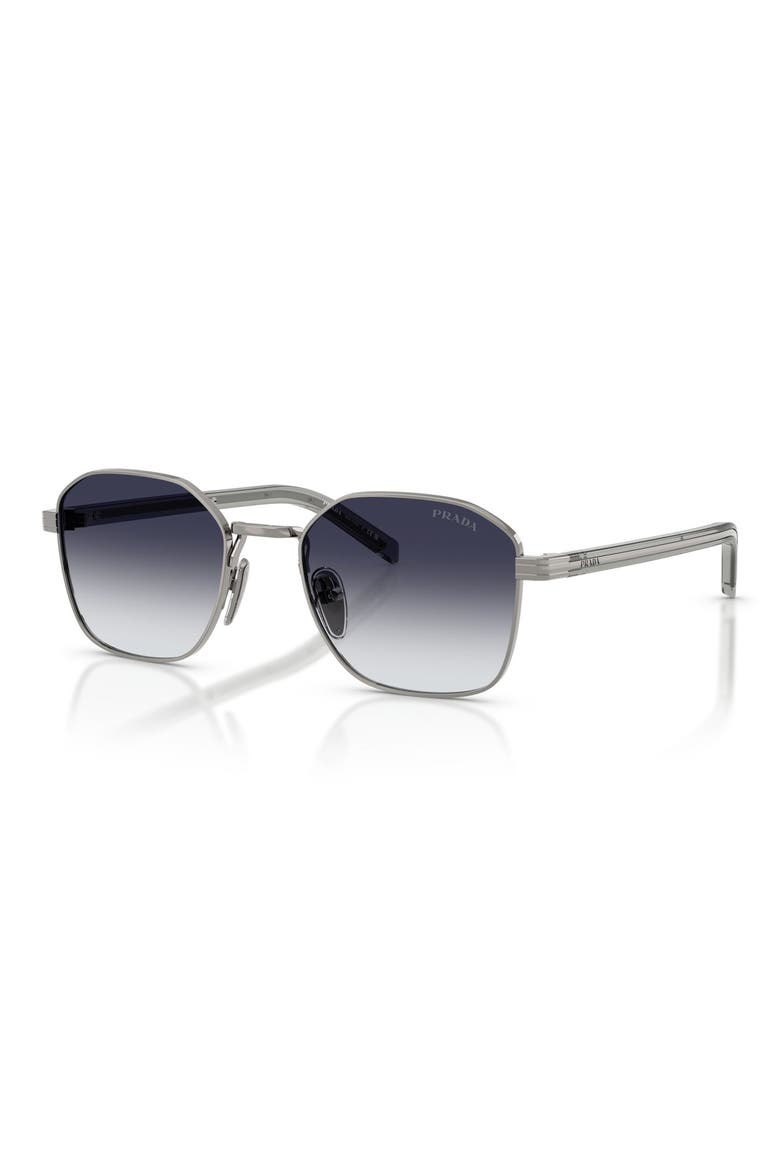 53mm Square Sunglasses, Alternate, color, GUNMETAL / GREY GRADIENT