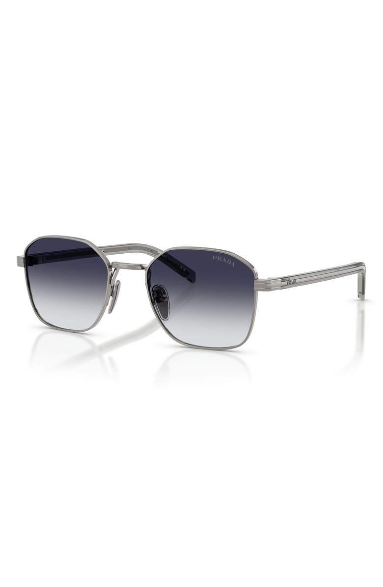 Prada 53mm Square Sunglasses, Alternate, color, Gunmetal / Grey Gradient