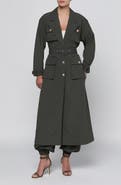 L'AGENCE Axel Windbreaker Trench Coat