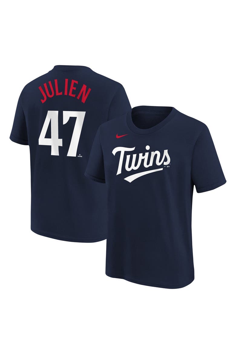 Youth Nike Edouard Julien Navy Minnesota Twins Name & Number T-Shirt, Main, color, Navy