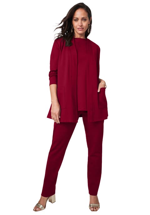 3 Piece Ponte Pant Set (Plus)