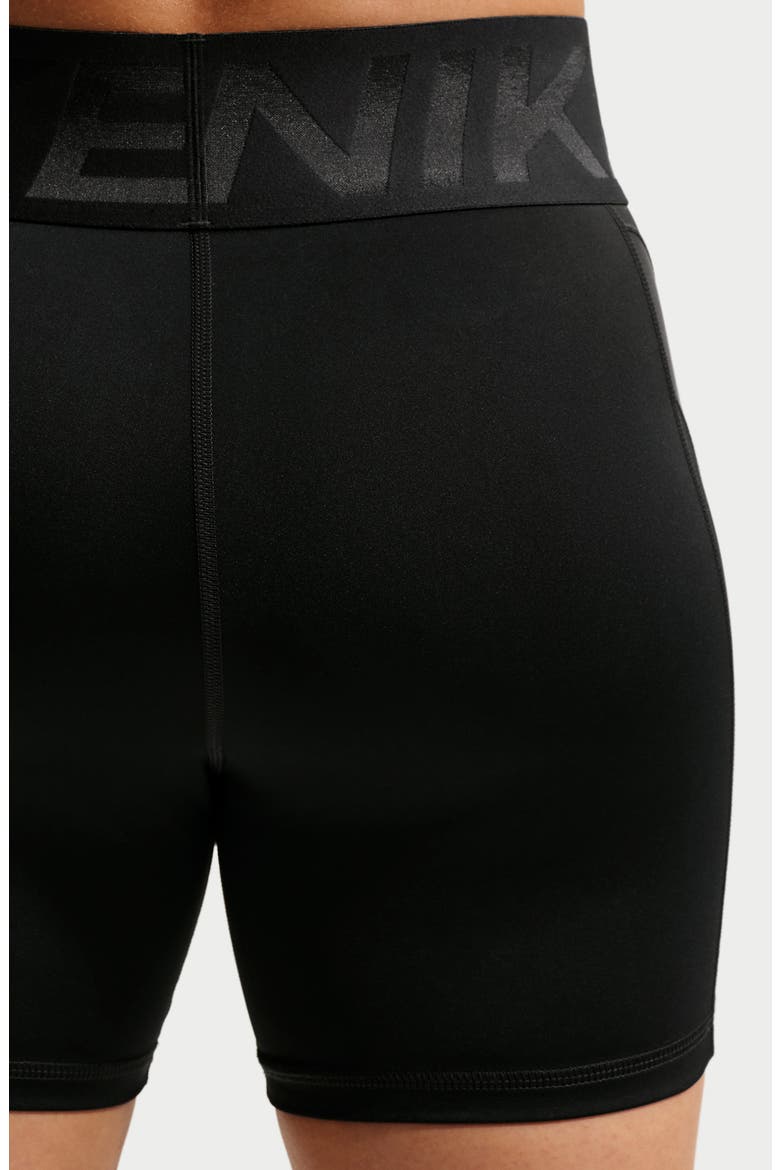 Pro Performance Mid Thigh Shorts, Alternate, color, BLACK/ BLACK