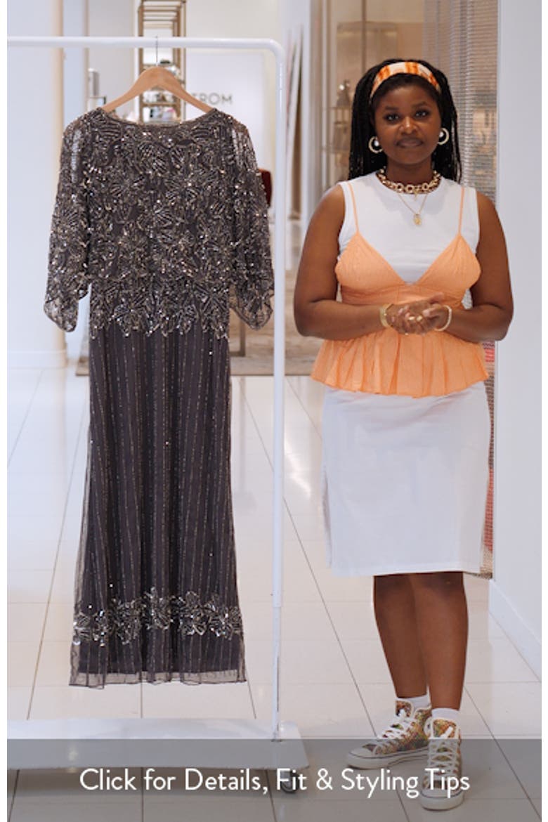 Beaded Cold Shoulder Gown video
