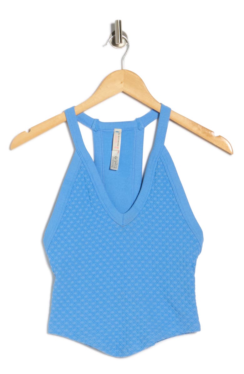 Free People FP Movement All Clear Holiday V-Neck Tank, Main, color, Riviera Blue Holiday