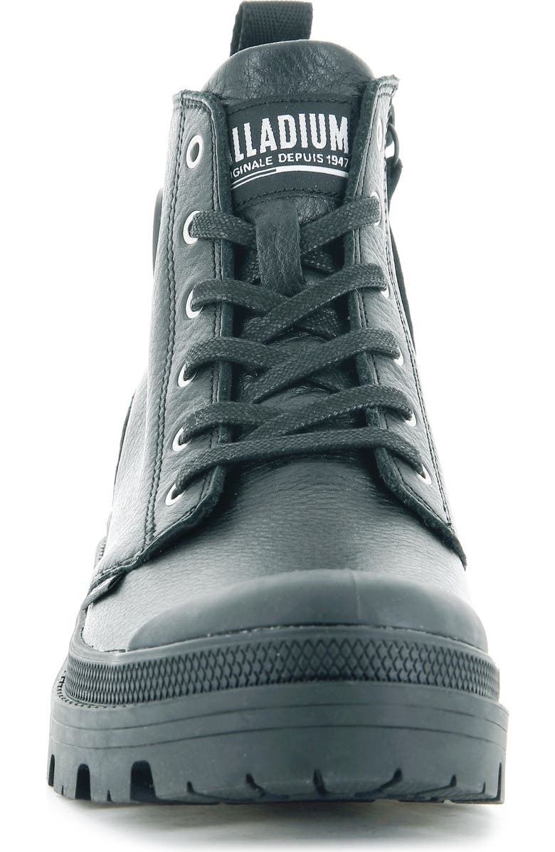 Palladium Pallabase Leather Bootie, Alternate, color, Black/ Black