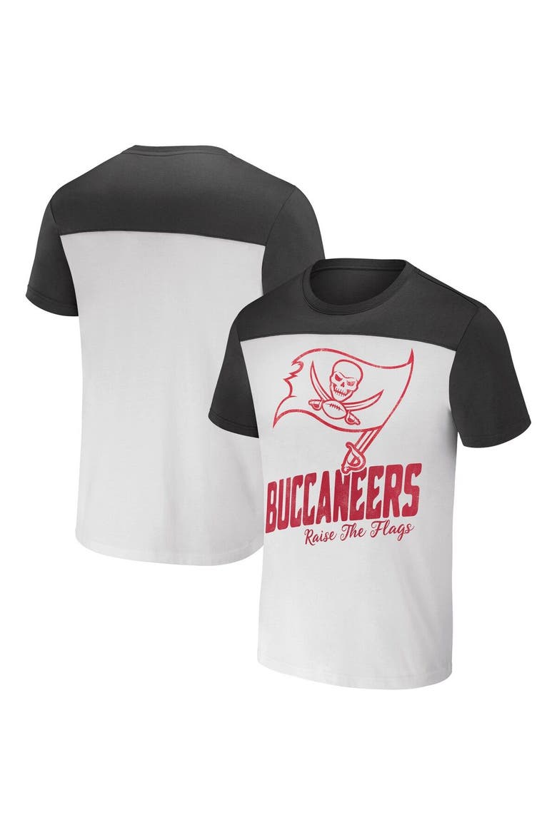 Men's NFL x Darius Rucker Collection by Fanatics White/Pewter Tampa Bay Buccaneers Colorblocked T-Shirt, Main, color, White