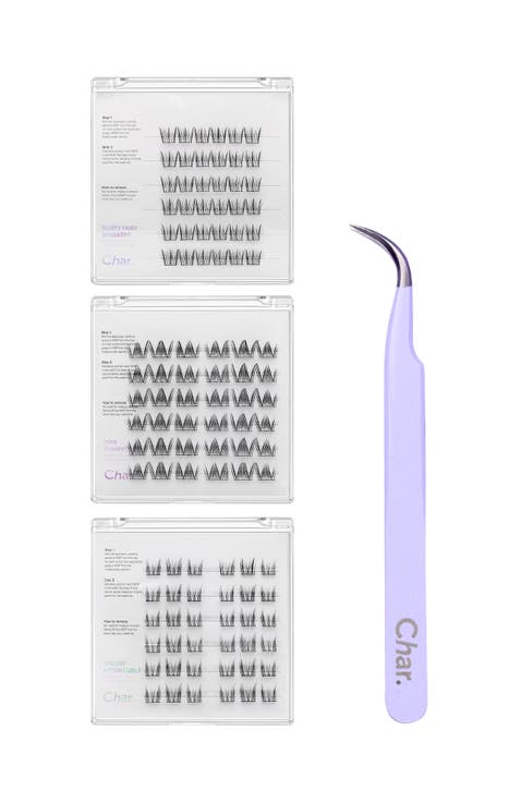 Purrfectly Pixie Paw Collection Pre-Glued Reusable Lashes with Curved Tweezer