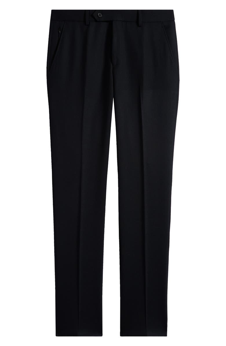 Heritage Gold Luxury Performance Stretch Wool Suit Separate Pants, Alternate, color, Black