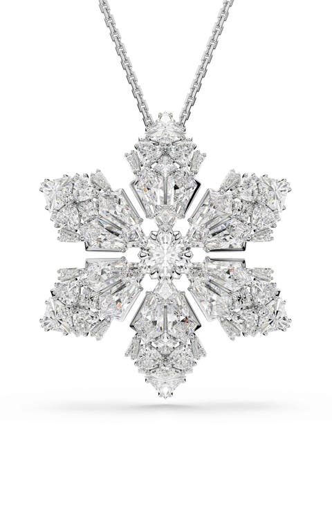 Idyllia Snowflake Pendant Necklace & Brooch