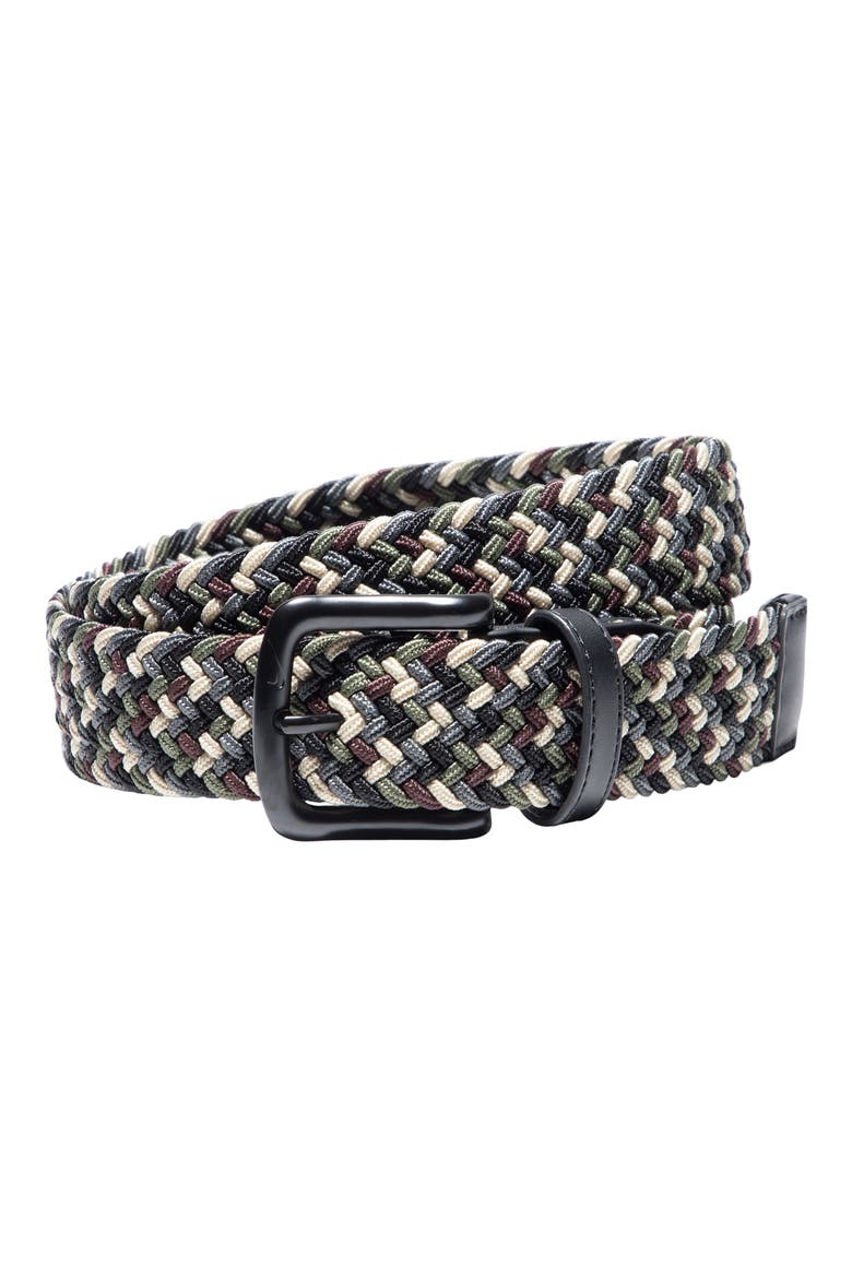 Stretch Woven Belt, Main, color, OLIVE MULTI