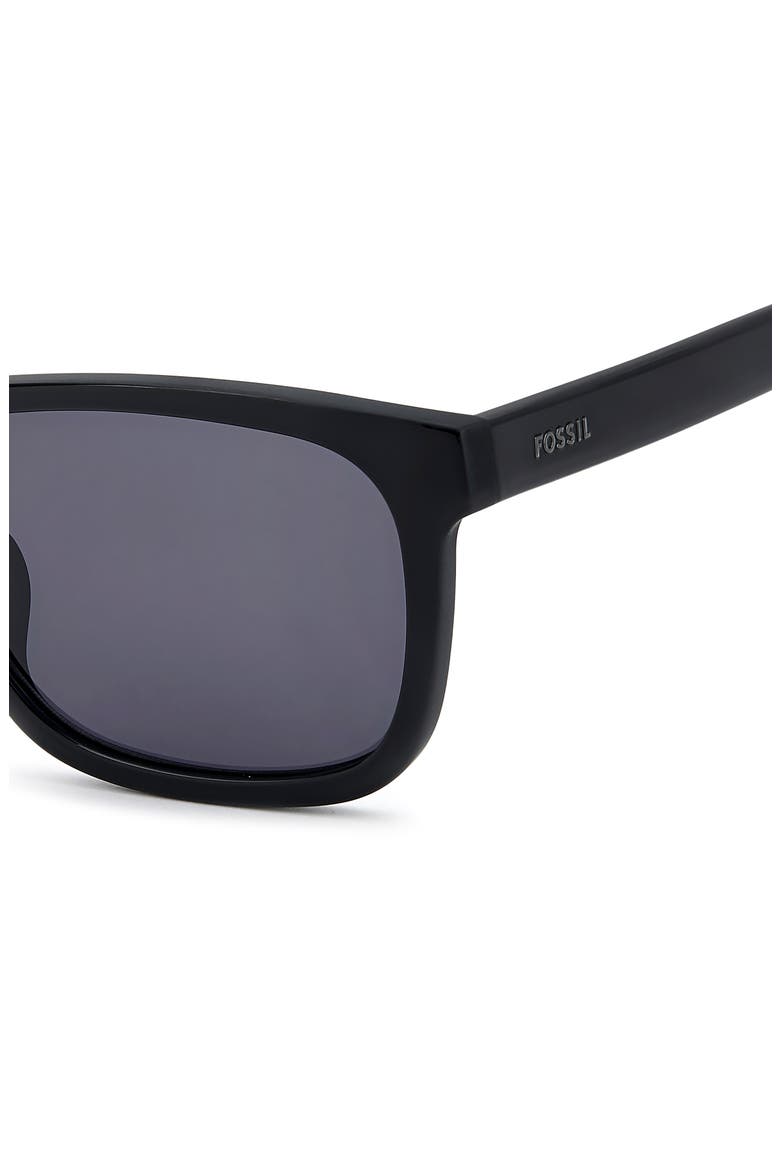 56mm Rectangular Sunglasses, Alternate, color, BLACK/ GREY