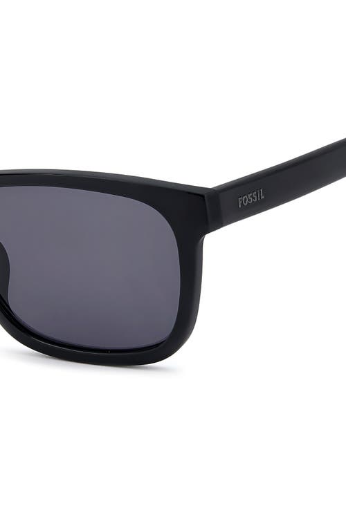 Fossil 56mm Rectangular Sunglasses In Black